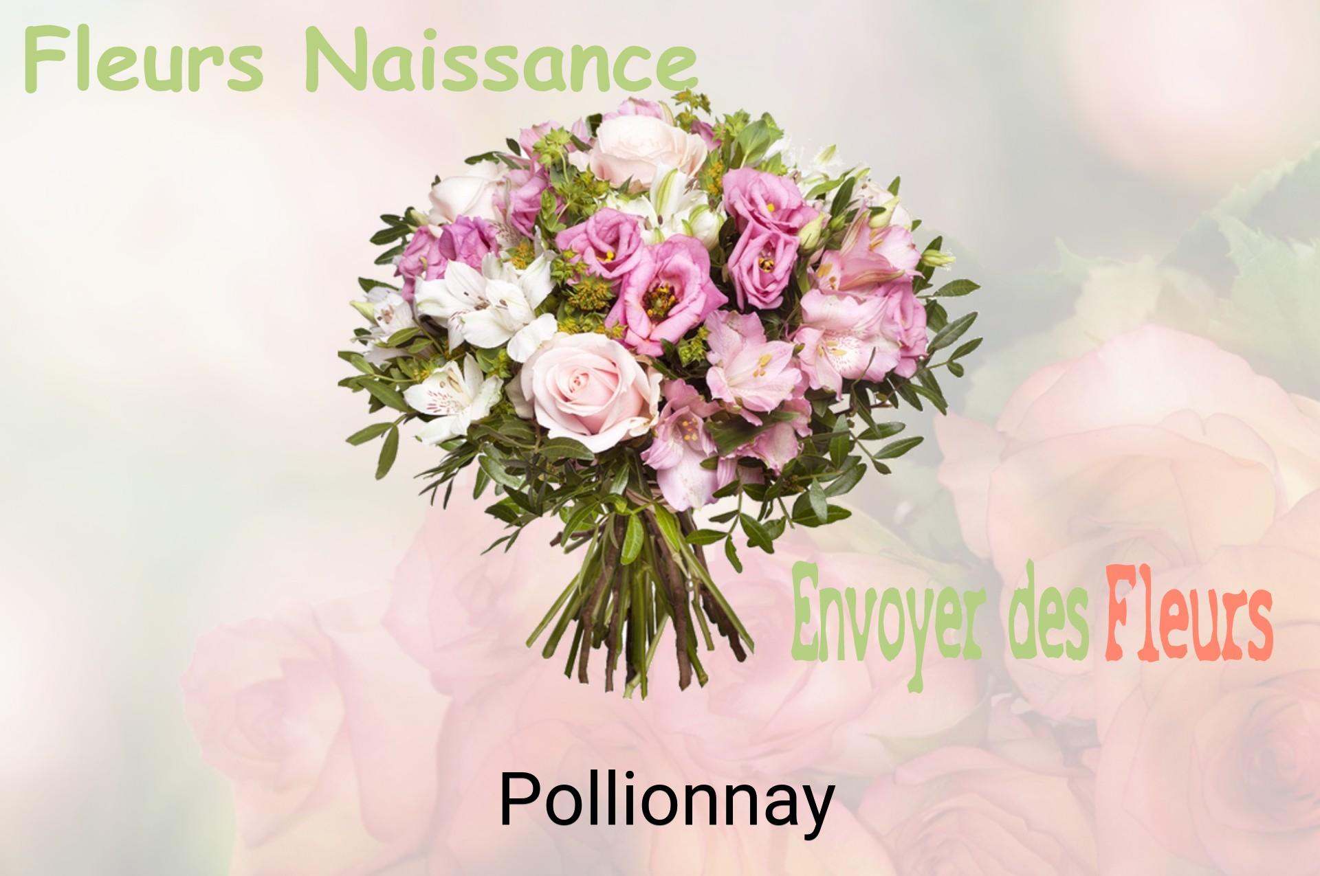 Bouquet de fleurs de naissance livré à Pollionnay