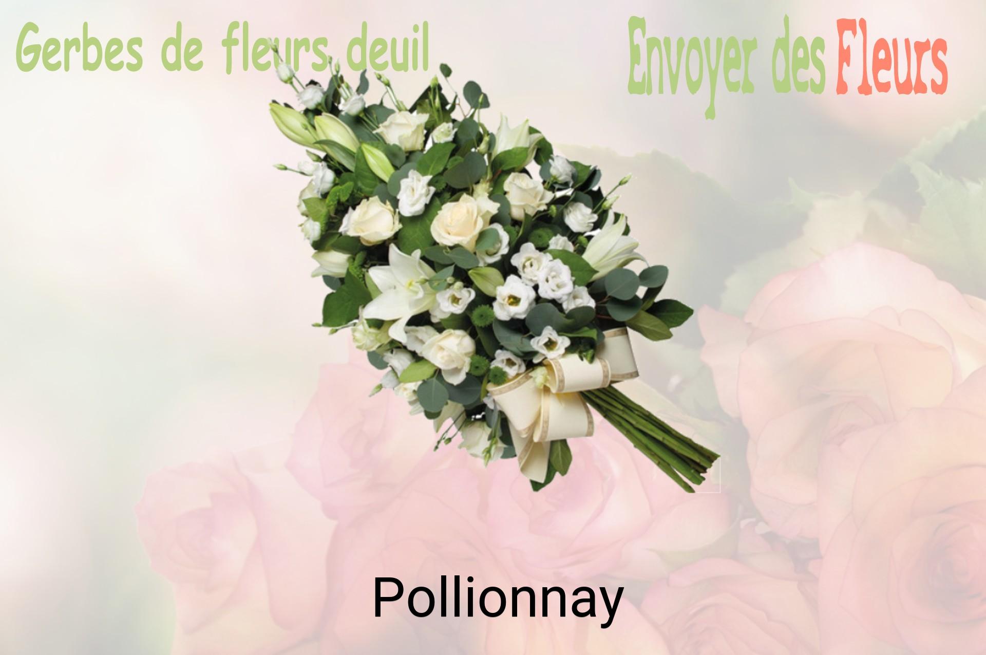 Gerbe de fleurs de deuil livrée à Pollionnay